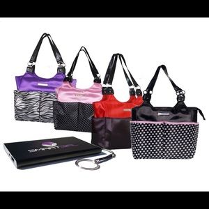 4 super cute ladies gym bag set with power bank